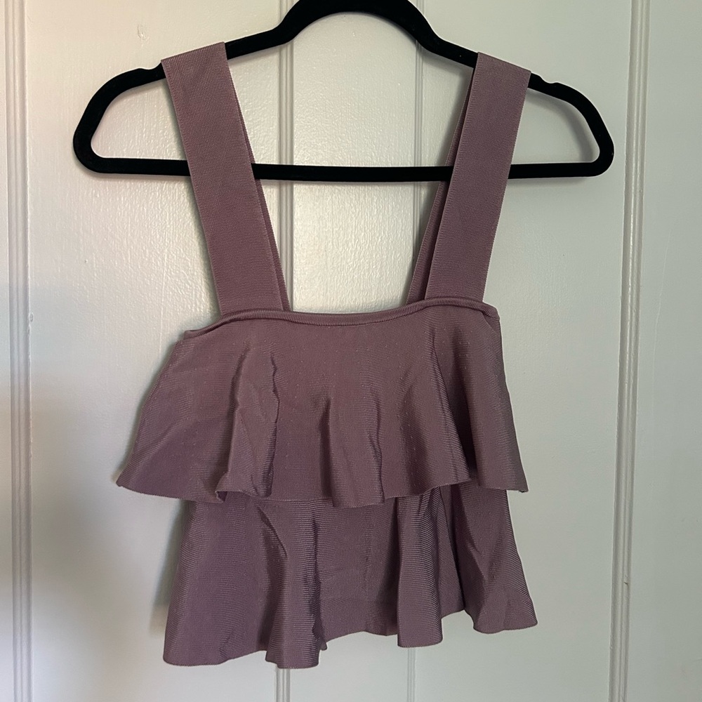 Zara Lavender Ruffle Tank Top